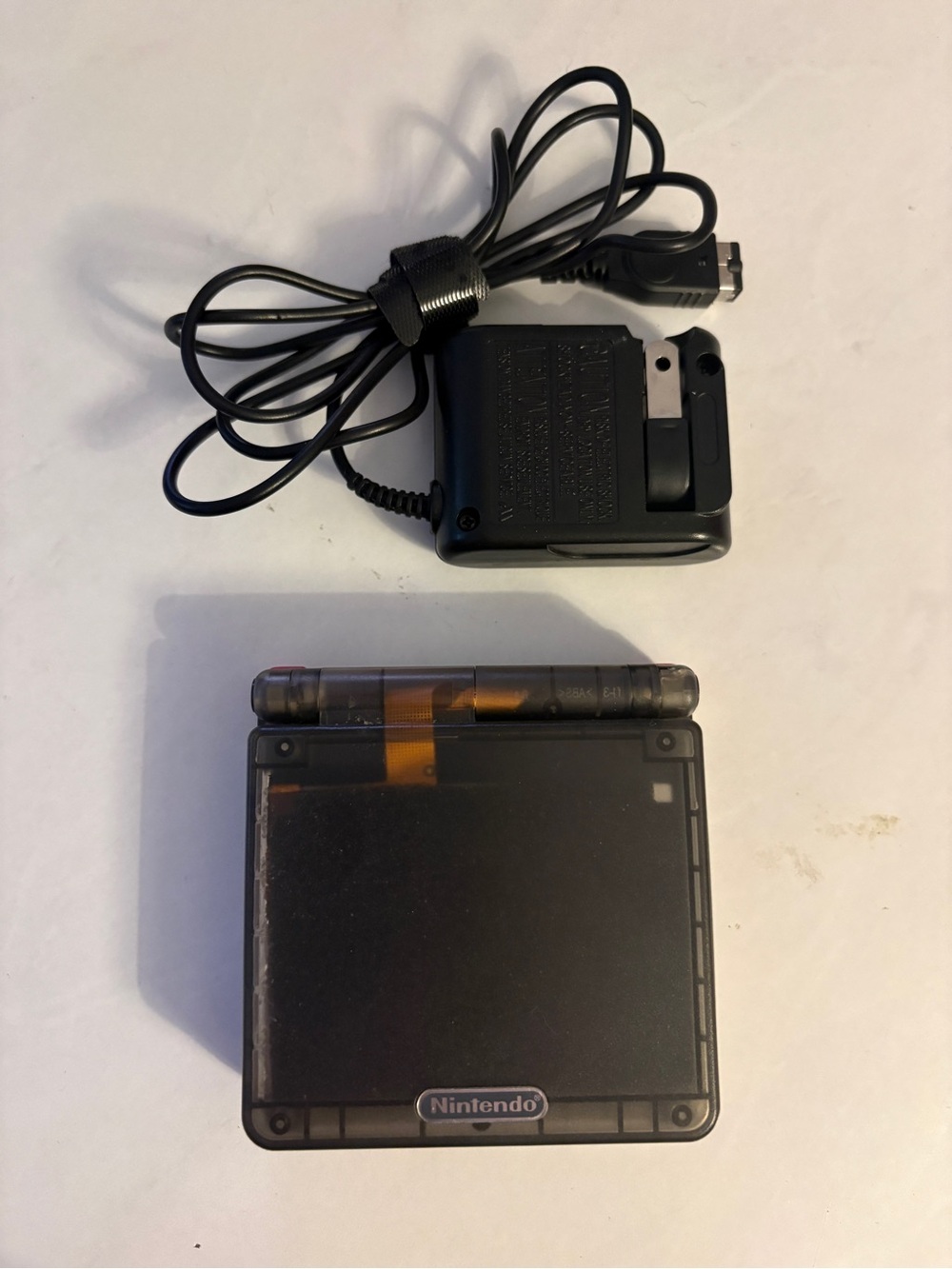 Nintendo Game Boy Advance SP Smoke Transparent Black with Charger